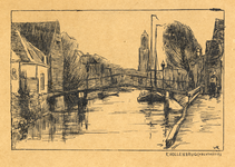 103810 Gezicht op de Vecht met de Knollenbrug te Utrecht, uit het noordwesten.